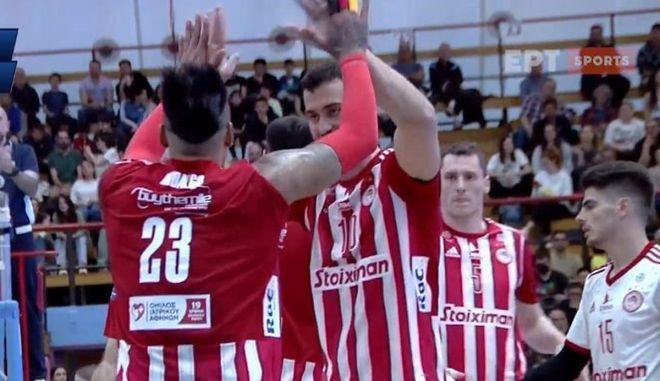 Ο Ολυμπιακός κατέκτησε με άνεση το πρώτο σετ κόντρα στον Μίλωνα