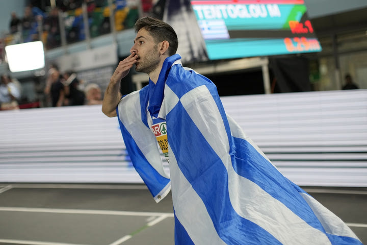 Τεντόγλου: Τρίτο του χρυσό σε ευρωπαϊκό κλειστού, 36ο για μετάλλιο για την Ελλάδα στη διοργάνωση