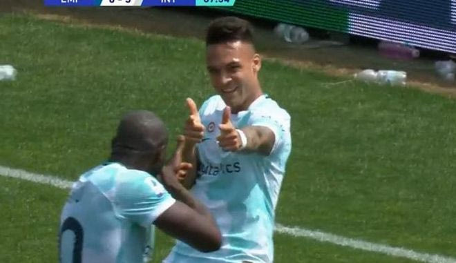 Ο Λαουτάρο έκανε το 3-0 μετά από ωραία συνεργασία με τον Λουκάκου
