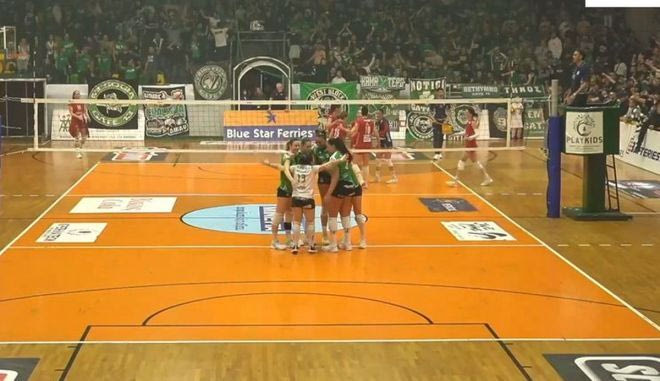Ο Παναθηναϊκός κατέκτησε το πρώτο σετ με 25-10