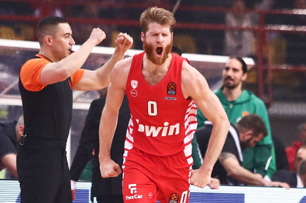EuroLeague: Ο Τόμας Γουόκαπ αναδείχθηκε MVP της 32ης αγωνιστικής για την εμφάνισή του κόντρα στον Παναθηναϊκό