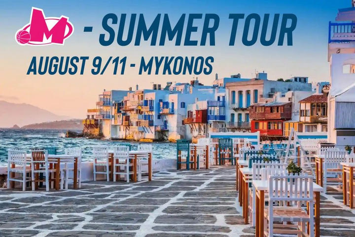 Οι γιοι του ΛεΜπρόν Τζέιμς και του Ντένις Ρόντμαν στη Μύκονο για φιλικά με τη Μέγκα του Ραζνάτοβιτς