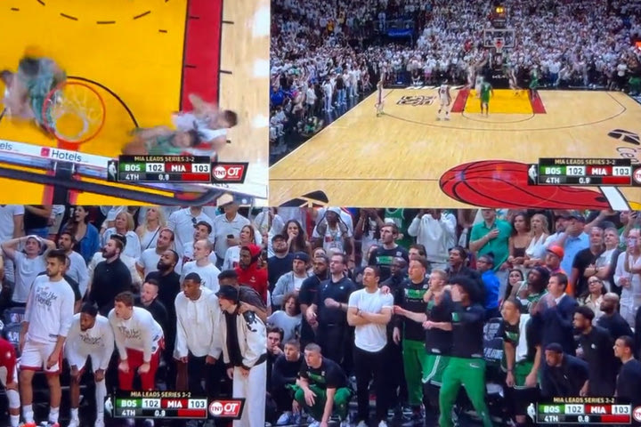 NBA, Χιτ – Σέλτικς: Το buzzer-beater του Γουάιτ από διάφορες λήψεις, με δύο κάμερες στους πάγκους των ομάδων
