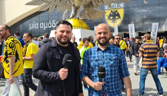 Καλλονάς και Ναβροζίδης LIVE από τη Νέα Φιλαδέλφεια για τη φιέστα τίτλου της ΑΕΚ