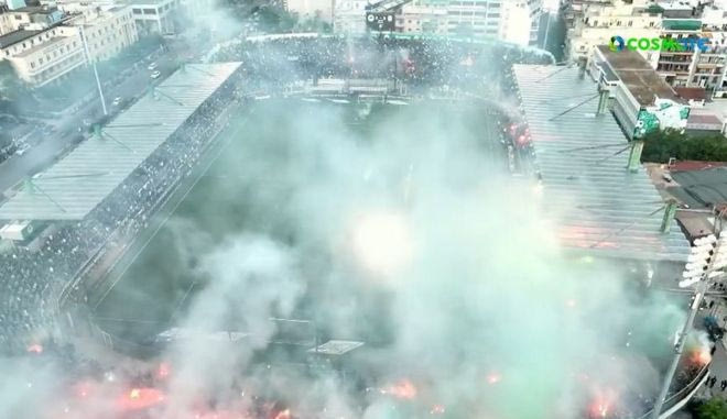 Η εντυπωσιακή ατμόσφαιρα στη Λεωφόρο στο Παναθηναϊκός – ΠΑΟΚ