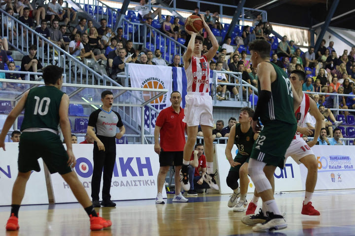 Παναθηναϊκός – Ολυμπιακός 63-67: Οι ερυθρόλευκοι στον τελικό του Πανελληνίου Παίδων μετά από θρίλερ