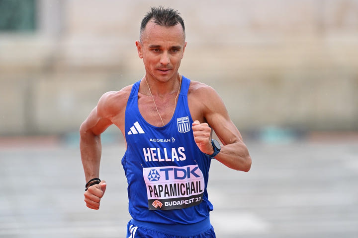 Παγκόσμιο Στίβου: Ρεκόρ με βροχή για τον Παπαμιχαήλ που τερμάτισε στην 38η θέση στα 20 χλμ. βάδην