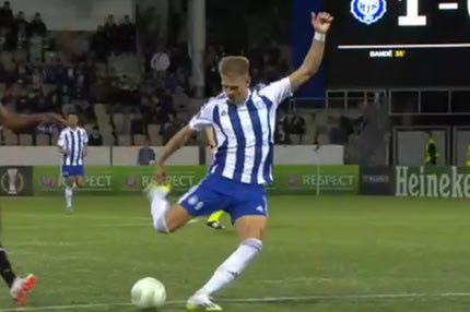 Ελσίνκι – ΠΑΟΚ: Στο δοκάρι σταμάτησε το συρτό σουτ του Ραντούλοβιτς