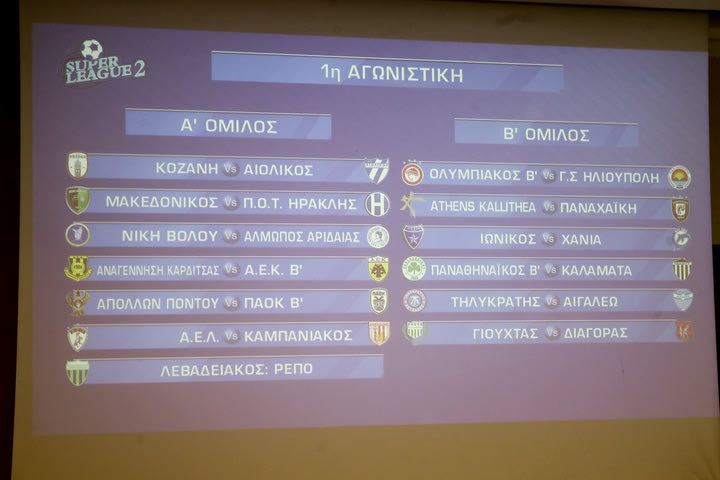 Super League 2: Η κλήρωση και το αναλυτικό πρόγραμμα σε Α’ και Β’ όμιλο