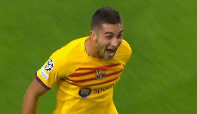 Το 1-0 της Μπαρτσελόνα με πλασέ του Φεράν Τόρες μετά από λάθος του Μπαρό