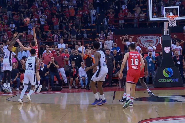 Ολυμπιακός – Παρτίζαν: Το buzzer beater του Νάναλι που έστειλε το παιχνίδι στην παράταση