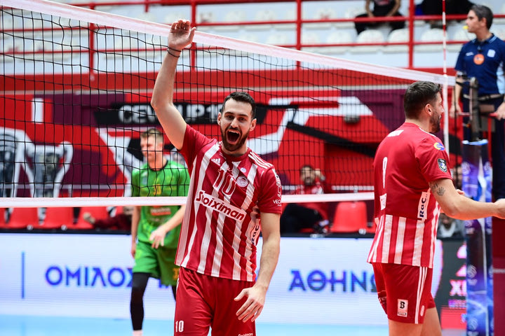 Volley League ανδρών: Συνέχισε το αήττητο σερί του ο Ολυμπιακός