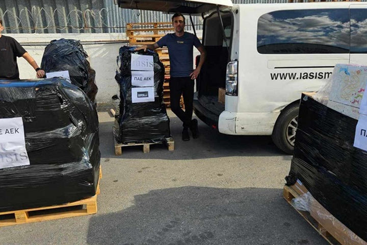 ΑΕΚ: Παράδοση ειδών πρώτης ανάγκης στους πληγέντες των καταστροφικών πλημμυρών στη Θεσσαλία