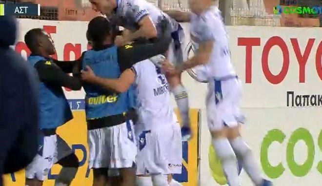 Η εκτέλεση πέναλτι του Ρεγκίς για το 2-0 του Αστέρα
