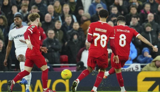 Το 1-0 της Λίβερπουλ επί της Γουέστ Χαμ με βολίδα του Σόμποσλαϊ