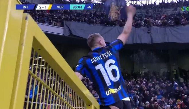 Ο Φρατέζι έκανε το 2-1 στο 90+3′ και τον άφησαν με το σώβρακο