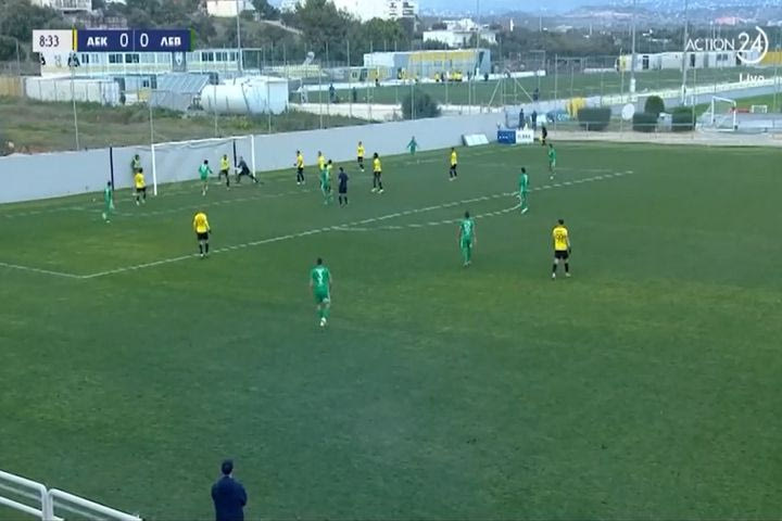 Ο Τσιριγώτης άνοιξε το σκορ για τον Λεβαδειακό κόντρα στην ΑΕΚ Β