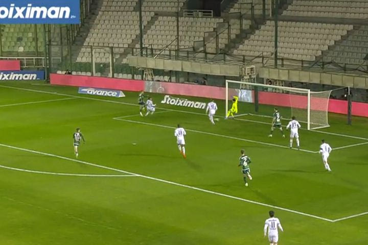 Το πλασέ του Αϊτόρ για το 1-0 του Παναθηναϊκού και οι πανηγυρισμοί του Παπαδημητρίου στον πάγκο