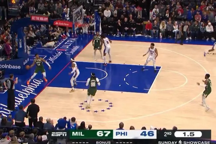 Απίθανη ασίστ ολόκληρου γηπέδου από τον Γιάννη Αντετοκούνμπο στο Σίξερς – Μπακς