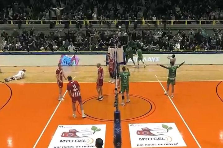 Παναθηναϊκός – Ολυμπιακός: Το matchball και οι πανηγυρισμοί των πρασίνων