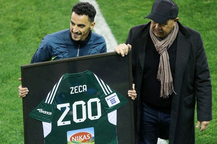 Η βράβευση του Ζέκα για τις 200 συμμετοχές με τον Παναθηναϊκό