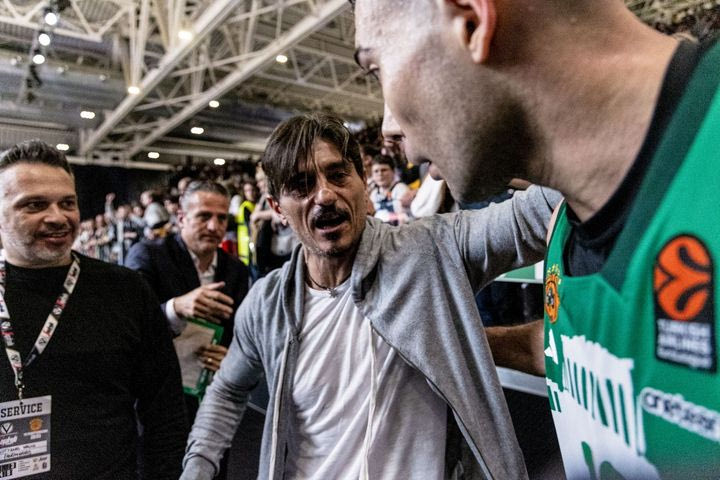 Στην προπόνηση του Παναθηναϊκού AKTOR ο Δημήτρης Γιαννακόπουλος: Τόνισε την πίστη του στην ομάδα