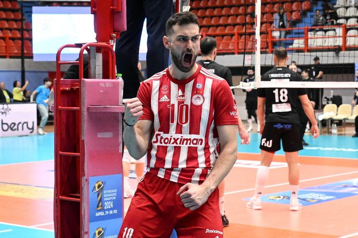 Τα highlights της νίκης-πρόκρισης του Ολυμπιακού επί του ΠΑΟΚ στον τελικό Κυπέλλου Βόλεϊ ανδρών