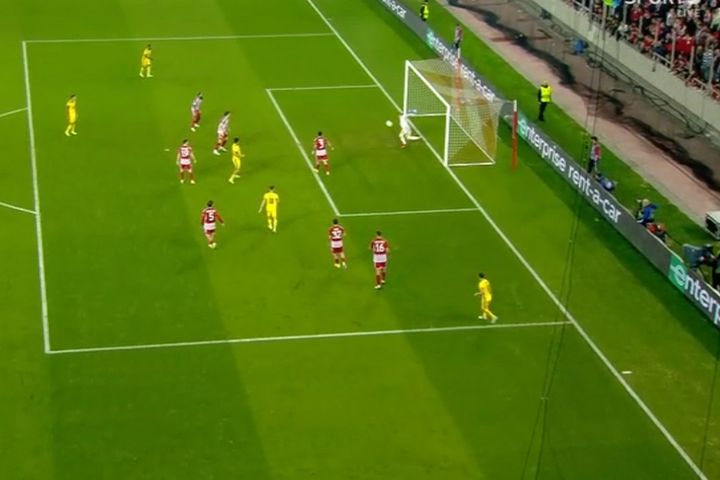 Ο Πέρετς έκανε το 4-1 για την Μακάμπι με γυριστή κεφαλιά