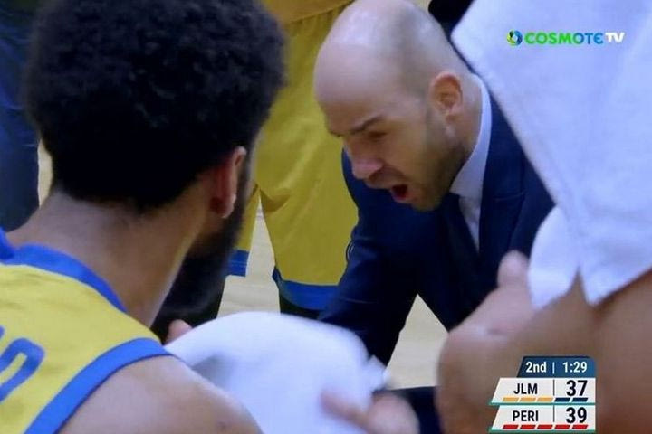 Χάποελ Ιερουσαλήμ – Περιστέρι bwin: Ο Σπανούλης τρελάθηκε και ξέσπασε στο πινακάκι του