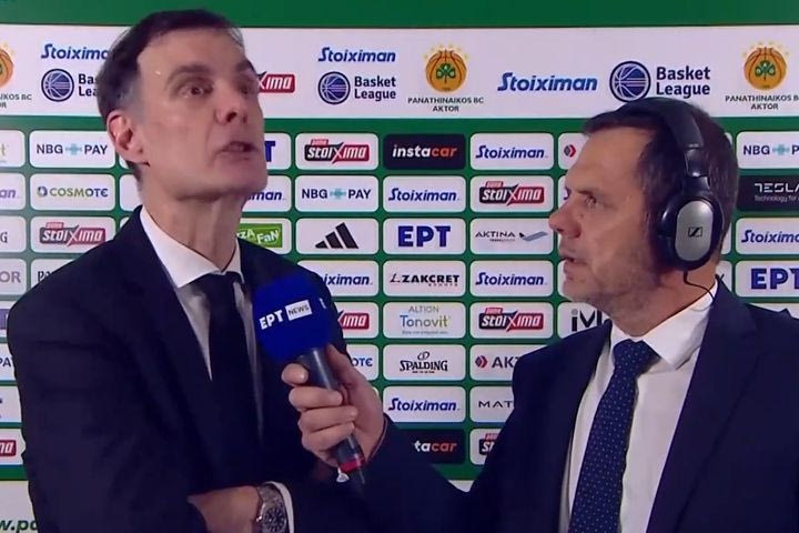 Οι δηλώσεις του Γιώργου Μπαρτζώκα στο flash interview της ΕΡΤ μετά το φινάλε του ντέρμπι αιωνίων