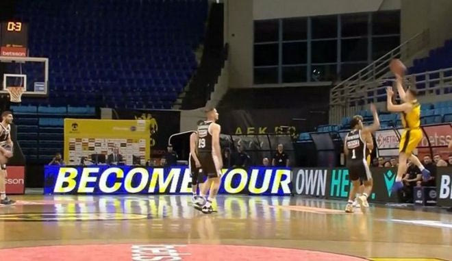 ΑΕΚ Betsson – ΠΑΟΚ: Το δεύτερο απίθανο buzzer-beater τρίποντο του Καράμπελα