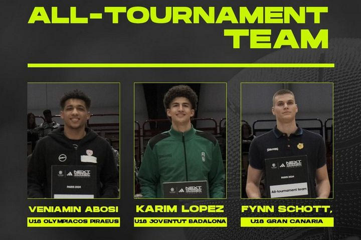 Ο Βεναμίν Αμπόση του Ολυμπιακού στην κορυφαία πεντάδα του Adidas Next Generation Tournament στο Παρίσι