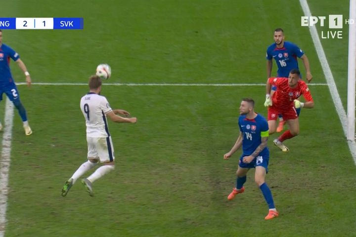Euro 2024, Αγγλία – Σλοβακία: Ο Κέιν βροντοφώναξε παρών και με κεφαλιά έκανε το 2-1 στην παράταση