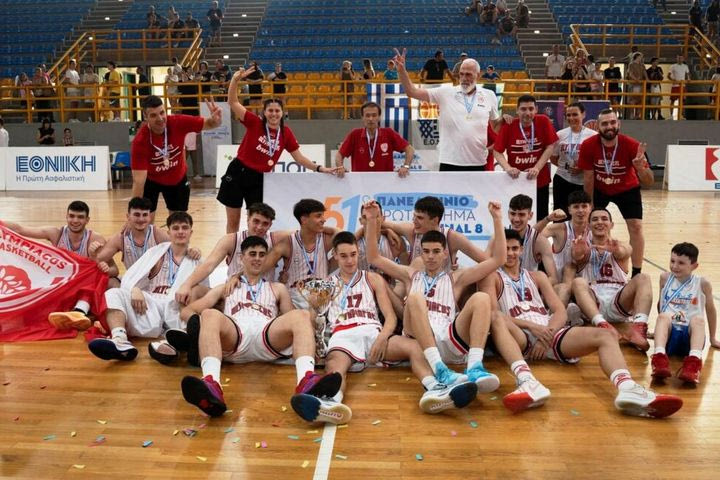 Ολυμπιακός – Περιστέρι 66-61: Οι ερυθρόλευκοι στέφθηκαν πρωταθλητές στο Πανελλήνιο Παίδων της Ξάνθης
