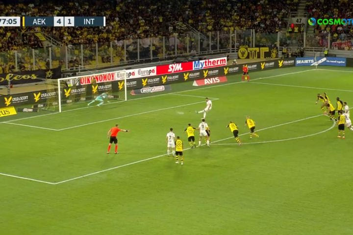 Ο Αντρέου μείωσε σε 4-2 με εκτέλεση πέναλτι για την Ίντερ Εσκάλδες