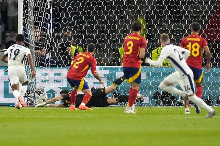 Euro 2024, Ισπανία – Αγγλία: Το 1-1 των τριών λιονταριών με το έξοχο πλασέ του Πάλμερ