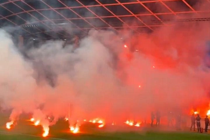 Ολίμπια – Ριέκα: Διακοπή 28 λεπτών λόγω επεισοδίων των Κροατών οπαδών