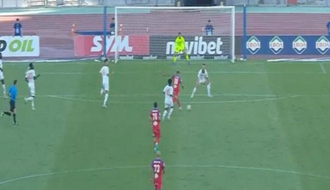 Το 1-1 του Βόλου με το υπέροχο φαλτσαριστό σουτ του Μεντιέτα
