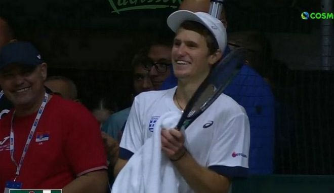 Αποθέωση για τον Ξυλά στο Βελιγράδι για το game που πήρε απέναντι στον Τζόκοβιτς