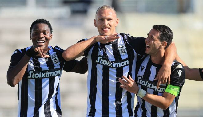 Η κεφαλιά του Λαγωνίδη για το 4-0 του ΠΑΟΚ Β’