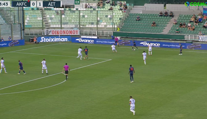 Η εκτέλεση πέναλτι του Τζιάνι για το 1-1 της Athens Kallithea