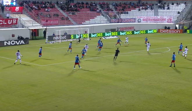 Η εκτέλεση πέναλτι του Μπετανκόρ για το 1-0 του Πανσερραϊκού