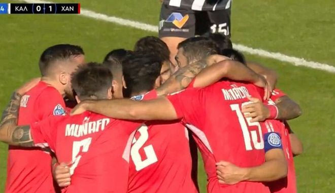 Με κεφαλιά ο Μανουσάκης άνοιξε το σκορ για τα Χανιά