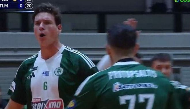 Ο Παναθηναϊκός πήρε με 25-20 το πρώτο σετ κόντρα στην Τουρκουά