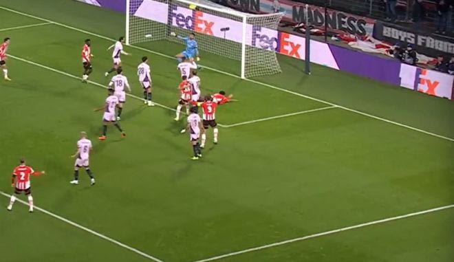 Το γκολ του Φλαμίνγκο για το 1-0 της Αϊντχόφεν