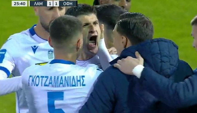 Ο Βλαχομήτρος με κεφαλιά ισοφάρισε 1-1 για τη Λαμία