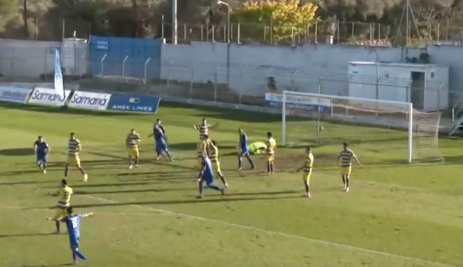 Το δυνατό σουτ του Λεμονή για το 2-0 των Χανίων