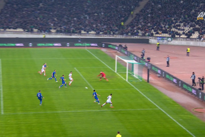 Το 1-0 για τον Παναθηναϊκο με το πλασέ του Γερεμέγεφ