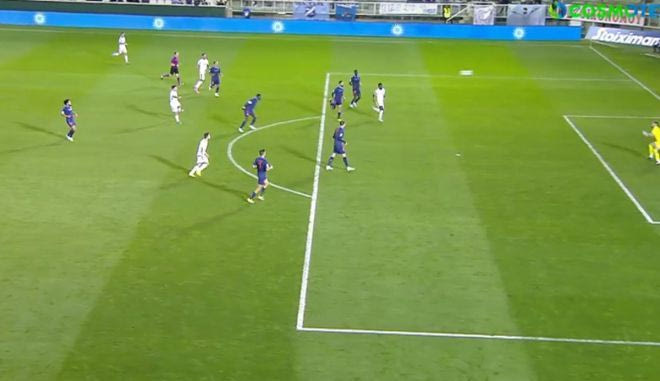 Ο Κωστή με δυνατό σουτ μείωσε σε 2-1 για τον Λεβαδειακό