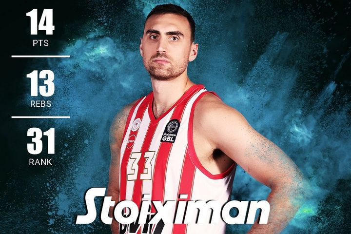 Stoiximan GBL: Ο Νίκολα Μιλουτίνοβ αναδείχθηκε MVP της 9ης αγωνιστικής